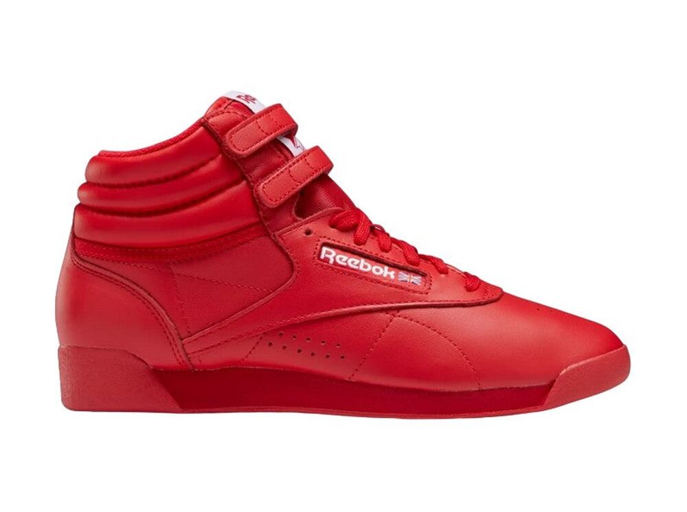 Reebok Freestyle Hi High-Top Sneaker - Women's in Red - 8.5 Womens